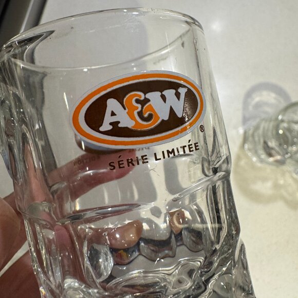 PAIR OF A&W Libbey Root Beer Teen Burger Special Edition Glass Mini Mug - Picture 8 of 9